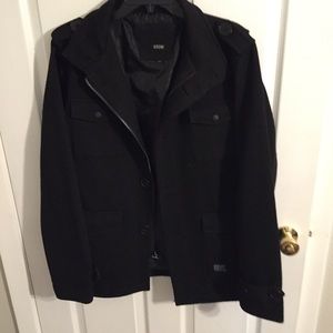 Heavy black jacket man or woman
